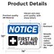Signmission First Aid Cabinet Sign With Symbol, 14 in W x Rectangle, Vinyl Decal OS-2PACK-NS-D-1014-L-12728 - alternate 2